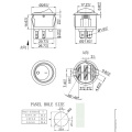 JEC ON/OFF 6A 250V Boat Rocker Switch Round Switch RL3-5(X)-A-BB-3H